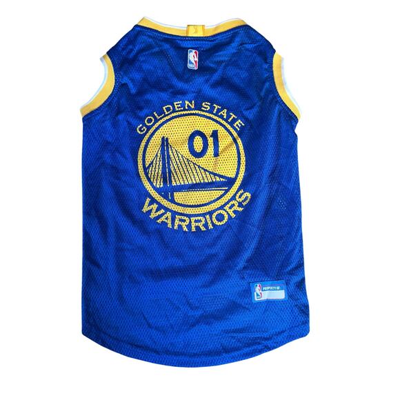 Golden State Warriors Other - Golden State Warriors Pet First Blue Jersey Dog Outfit Size XLarge Blue NBA
